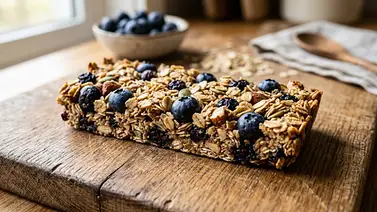 Barritas de avena y arándano sin horno: snack saludable y nutritivo en pocos pasos Barritas de avena y arándano sin horno: snack saludable y nutritivo en pocos pasos