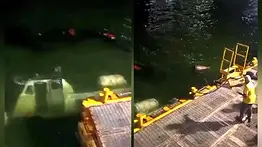 Naufragio en el Lago de Maracaibo: lancha de buzo se hunde y graban el momento