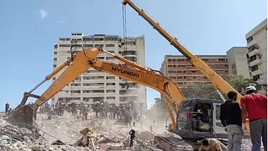 Ejecutan demolición controlada del edificio San Jorge en Tanaguarenas: vías de acceso cerradas Ejecutan demolición controlada del edificio San Jorge en Tanaguarenas: vías de acceso cerradas