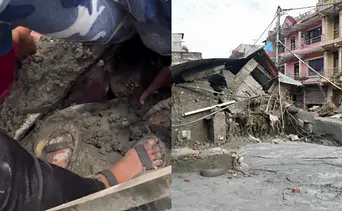Rescatan a una niña tras permanecer más de 60 horas en un hueco tras riada en Nepal