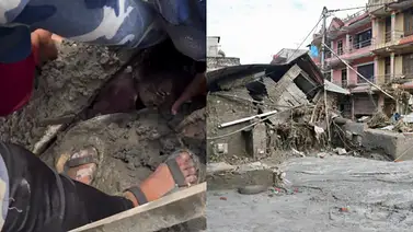 Rescatan a una niña tras permanecer más de 60 horas en un hueco tras riada en Nepal Rescatan a una niña tras permanecer más de 60 horas en un hueco tras riada en Nepal