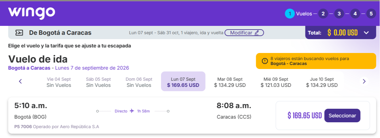 Wingo retoma operaciones con Maiquetía: conozca la fecha prevista y precios