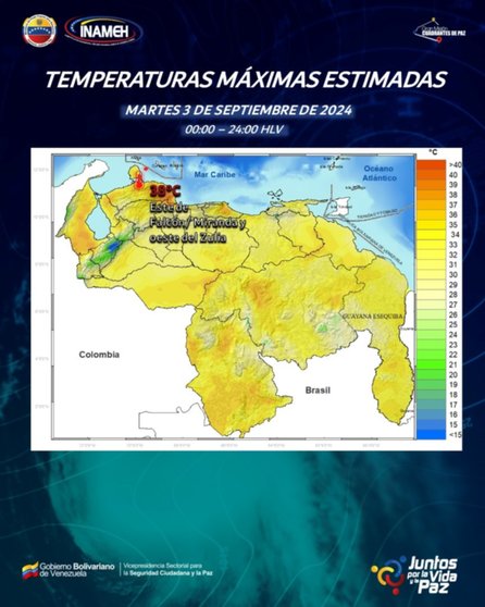 Inameh reporta altas temperaturas en estas regiones del país