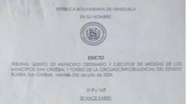EDICTO | 27 JUL 2024