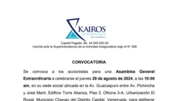 CONVOCATORIA | KAIROS DE REASEGUROS 16 AGO 2024