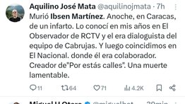 Falleció el escritor y dramaturgo venezolano Ibsen Martínez Falleció el escritor y dramaturgo venezolano Ibsen Martínez