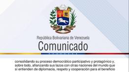 Gobierno de Venezuela se pronuncia por sanciones de EEUU este #12Sep