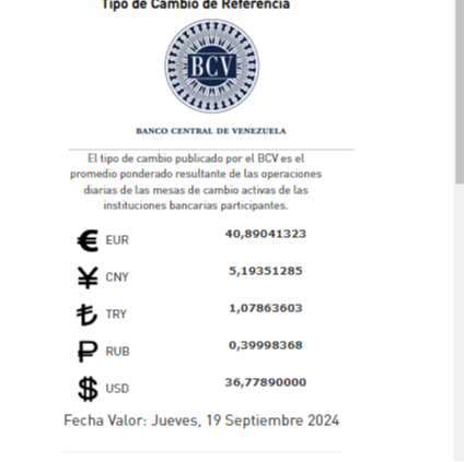 Dólar BCV Venezuela: Así se cotizará la moneda estadounidense este #19Sep- Dólar BCV Venezuela: Así se cotizará la moneda estadounidense este #19Sep