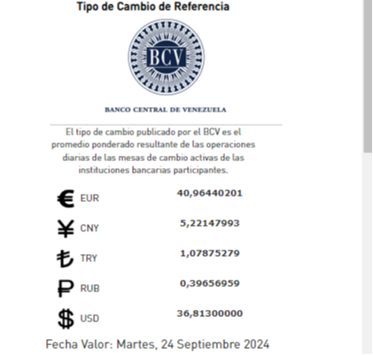 Dólar BCV Venezuela: Así se cotizará la moneda estadounidense este #24Sep Dólar BCV Venezuela: Así se cotizará la moneda estadounidense este #24Sep