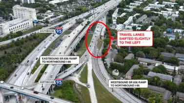 Alertas de tránsito en Miami por la construcción de la I-395/SR 836/I-95 Alertas de tránsito en Miami por la construcción de la I-395/SR 836/I-95