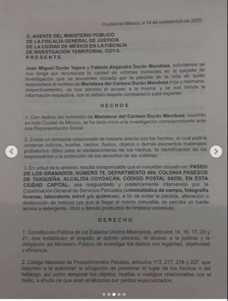 Detalles sobre la muerte de madre venezolana en Ciudad de México: familiares sospechan de su pareja