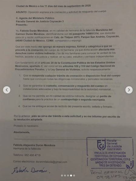 Detalles sobre la muerte de madre venezolana en Ciudad de México: familiares sospechan de su pareja