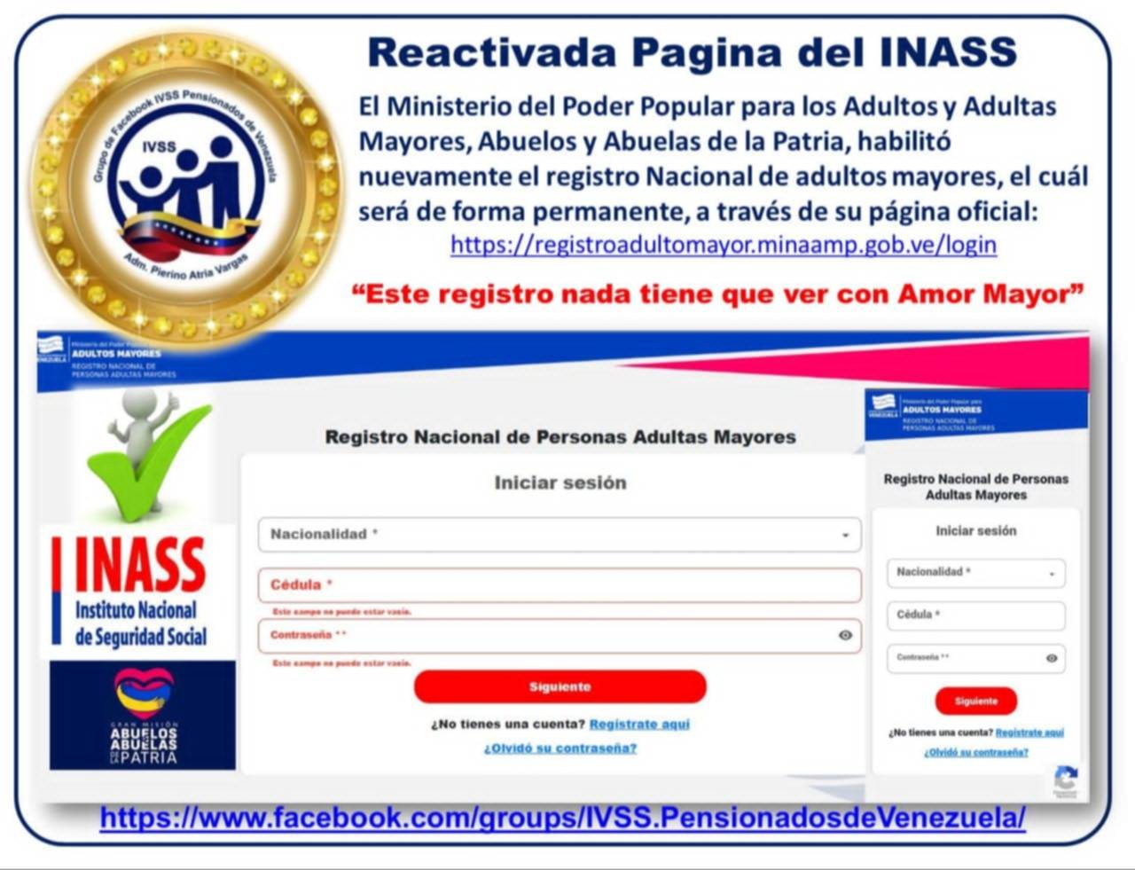 Reactivan registro de adultos mayores en el Instituto Nacional de Servicios Sociales: así puedes acceder Reactivan registro de adultos mayores en el Instituto Nacional de Servicios Sociales: así puedes acceder