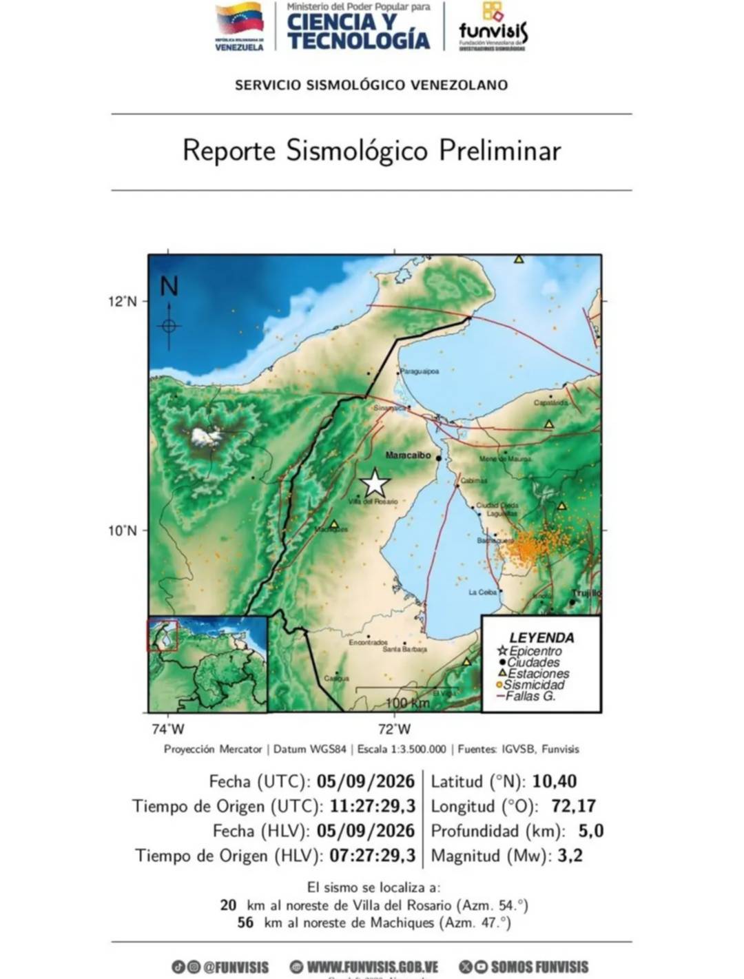 Temblores de las últimas horas en Venezuela: Funvisis reporta magnitudes y epicentros Temblores de las últimas horas en Venezuela: Funvisis reporta magnitudes y epicentros