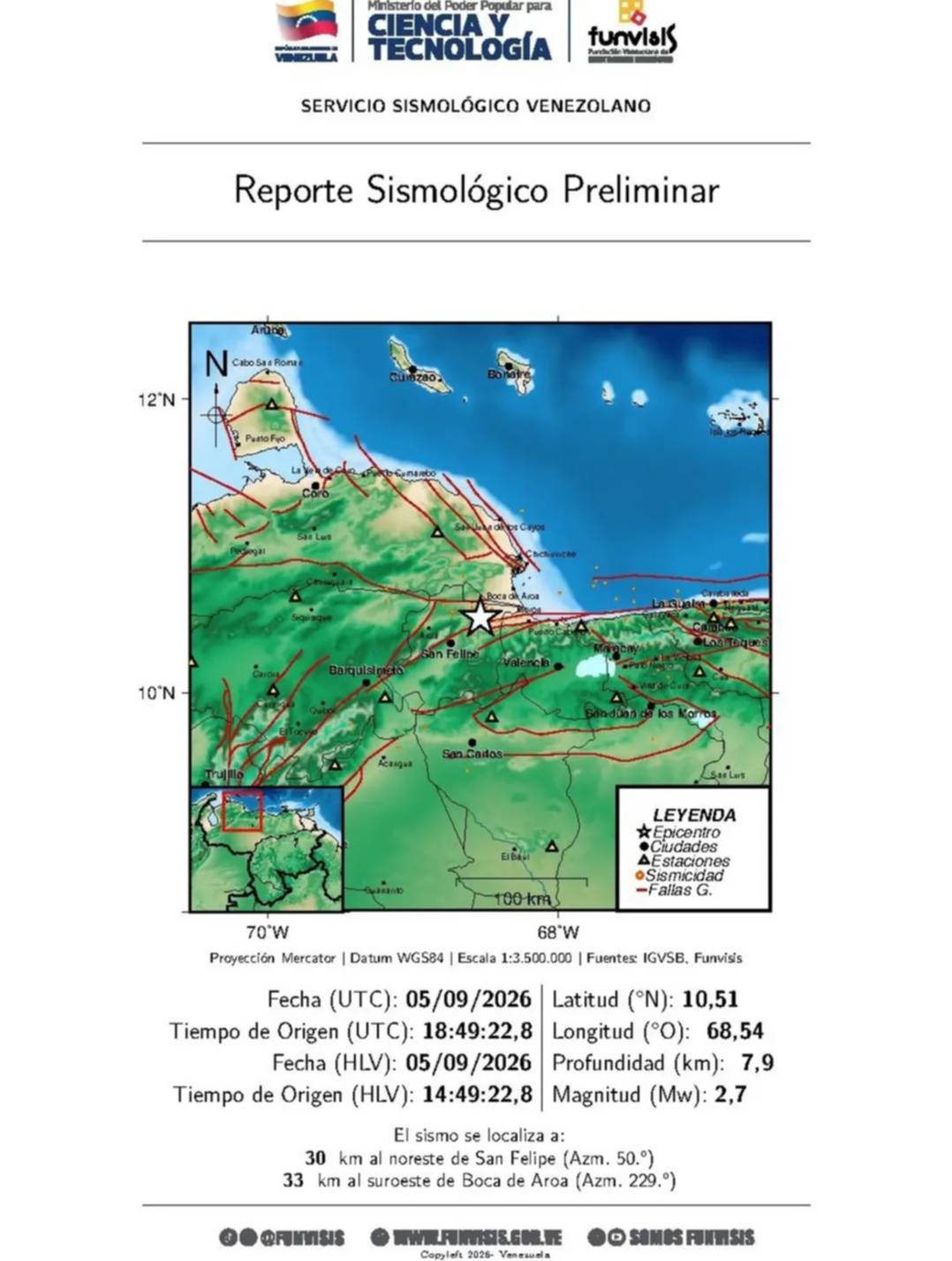 Sismos en Venezuela durante la madrugada de este 6 de septiembre: reporte de Funvisis Sismos en Venezuela durante la madrugada de este 6 de septiembre: reporte de Funvisis