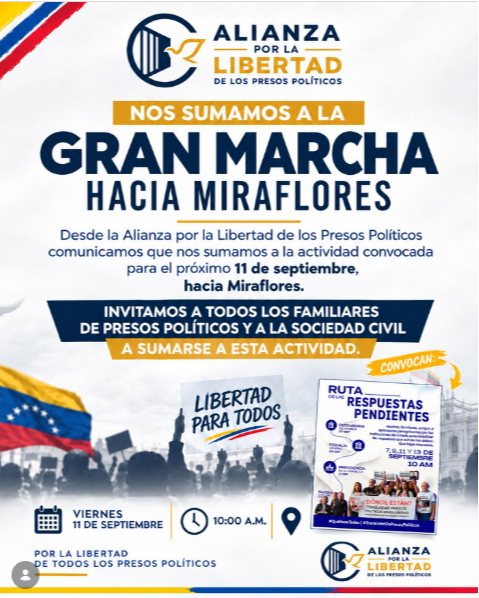Convocan "gran marcha" a Miraflores este 11 de septiembre: conductores tomar previsiones Convocan "gran marcha" a Miraflores este 11 de septiembre: conductores tomar previsiones