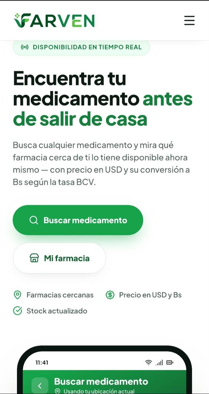 Farven: la primera App gratuita para la búsqueda de medicinas en Venezuela Farven: la primera App gratuita para la búsqueda de medicinas en Venezuela