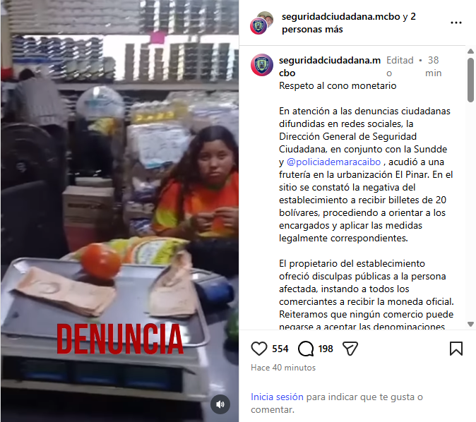 Sundde sanciona a un comercio por no aceptar billetes de baja denominación: detalles Sundde sanciona a un comercio por no aceptar billetes de baja denominación: detalles