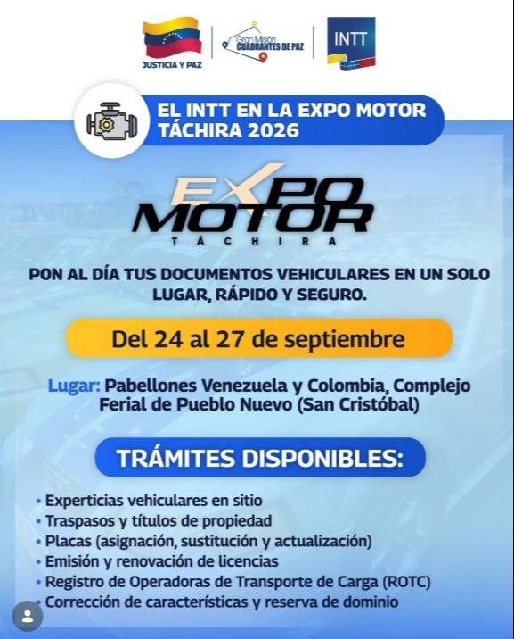 Jornada especial del INTT permitirá tramitar licencias, traspasos y placas: conozca los detalles