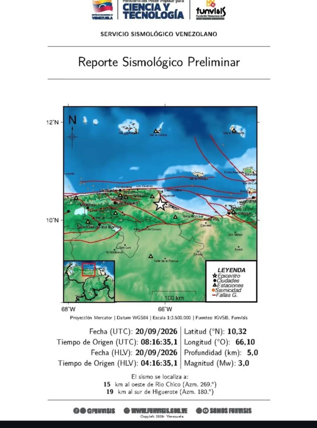 Temblores de las últimas horas en Venezuela: Funvisis detalla magnitudes y epicentros este 20 de septiembre Temblores de las últimas horas en Venezuela: Funvisis detalla magnitudes y epicentros este 20 de septiembre