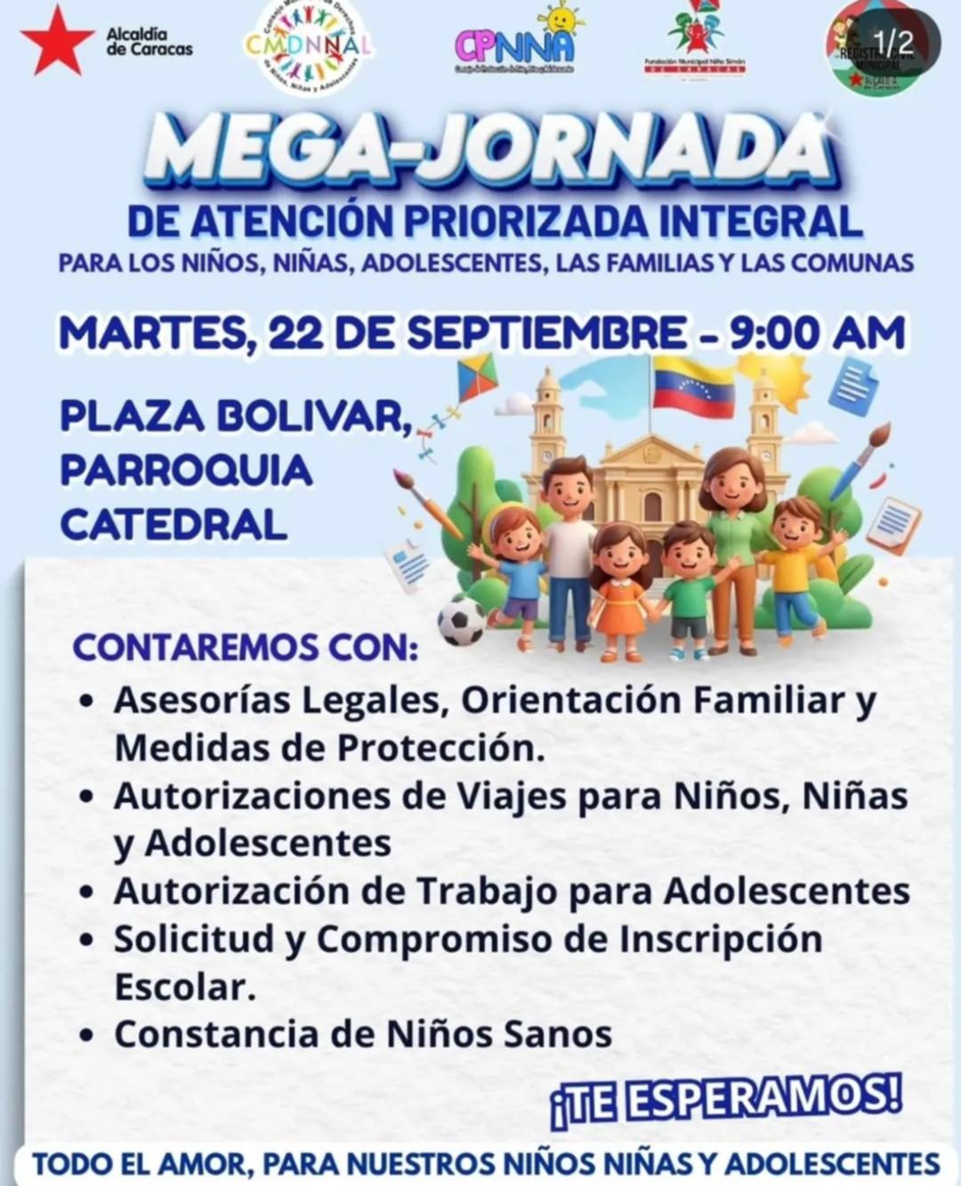 Mega jornada de atención integral para niños y adolescentes este 22 de septiembre: sepa más 