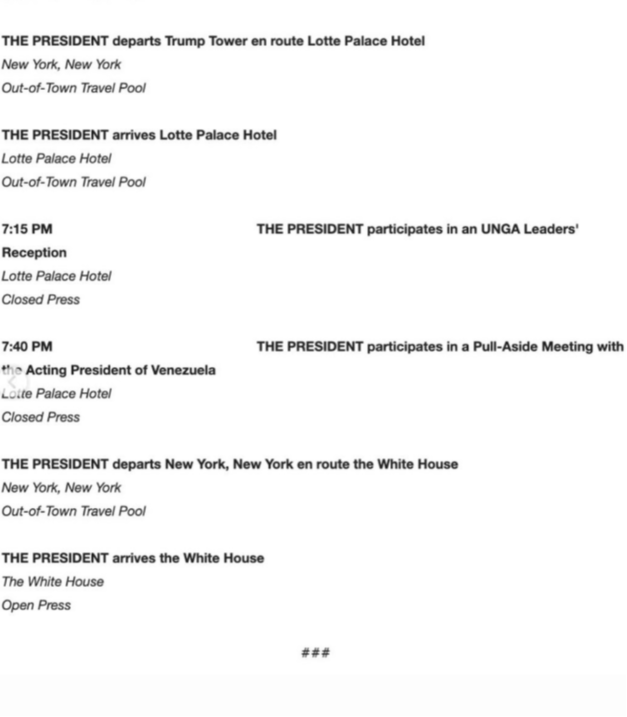 Trump y Delcy Rodríguez: reunión privada este martes a las 7:40 p.m. en Nueva York