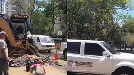 Reportan colapso de tubería matriz en la avenida Sanz del Marqués: Hidroven en el sitio