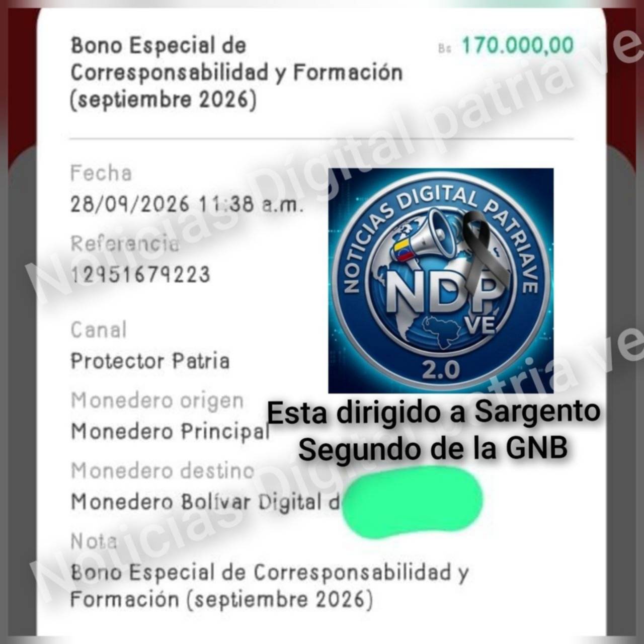 Sistema Patria activa bono por Bs 170.000: ¿Quiénes lo cobran? Sistema Patria activa bono por Bs 170.000: ¿Quiénes lo cobran?