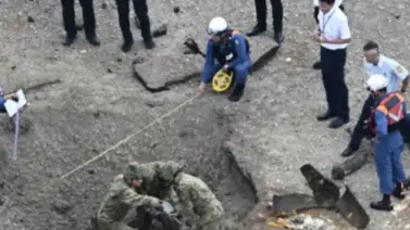 Bomba de la Segunda Guerra Mundial explota en aeropuerto de Japón Bomba de la Segunda Guerra Mundial explota en aeropuerto de Japón