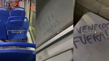 Venezolano muestra rayados contra migrantes en transporte público de Chile (+Video) Venezolano muestra rayados contra migrantes en transporte público de Chile (+Video)