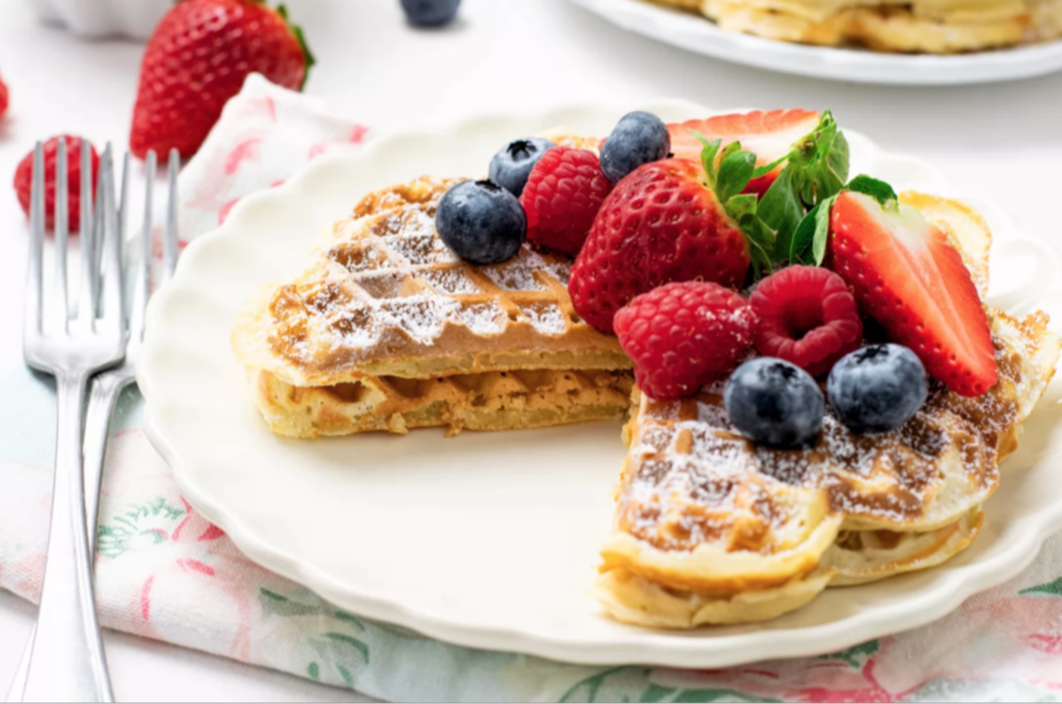 Waffles americanos: desayuno sencillo pero con mucho sabor