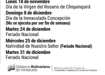 Banca venezolana no abrirá el próximo #4Nov