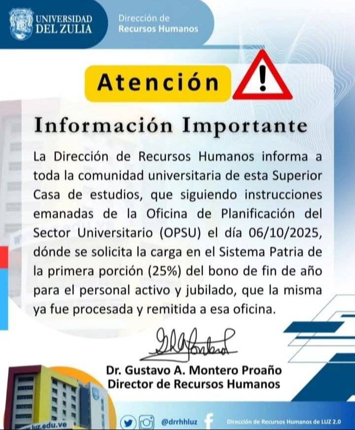 Confirman pago del primer mes de aguinaldos a este sector público: será abonado en el Sistema Patria Confirman pago del primer mes de aguinaldos a este sector público: será abonado en el Sistema Patria