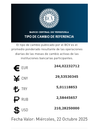 Precio del dólar y euro BCV para hoy 22 de octubre: así se cotizan las divisas oficiales Precio del dólar y euro BCV para hoy 22 de octubre: así se cotizan las divisas oficiales