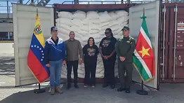 En imágenes: Venezuela recibe más de 55 toneladas de ayuda humanitaria desde Surinam