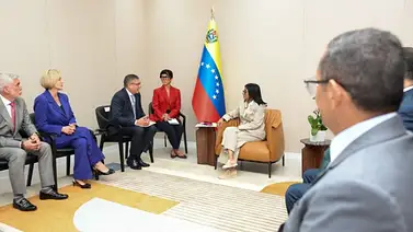 Delcy Rodríguez recibe a delegación de la empresa Baker Hughes en Miraflores: detalles Delcy Rodríguez recibe a delegación de la empresa Baker Hughes en Miraflores: detalles