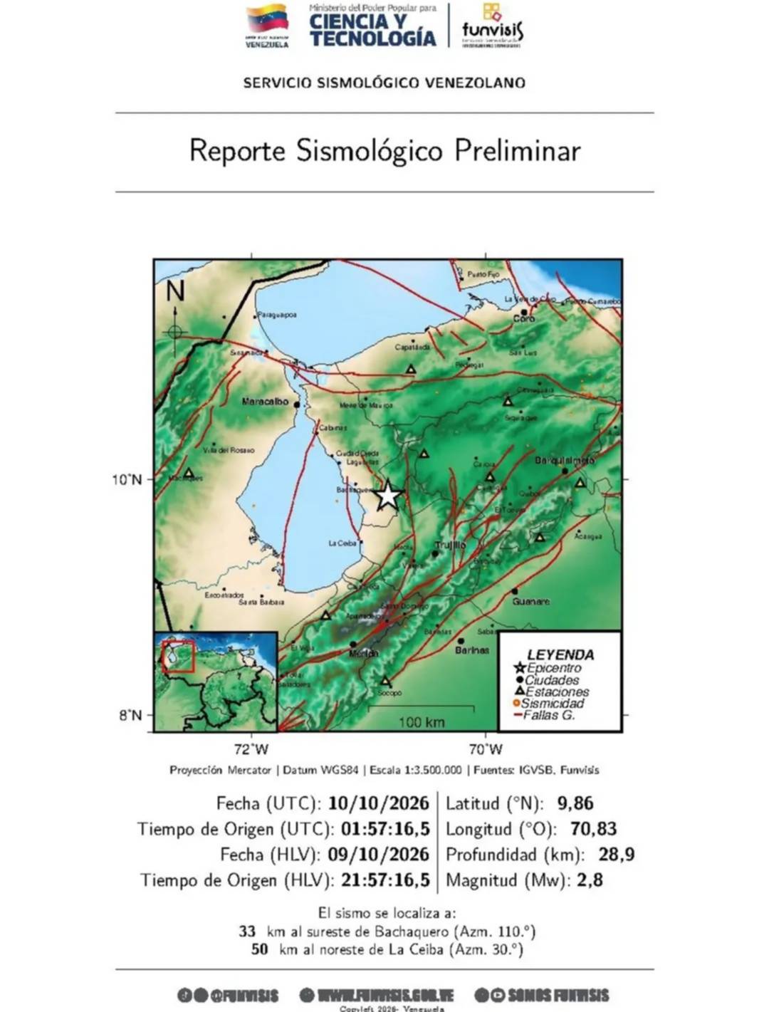 Temblores en las últimas horas en Venezuela: Funvisis reporta epicentros y magnitudes Temblores en las últimas horas en Venezuela: Funvisis reporta epicentros y magnitudes