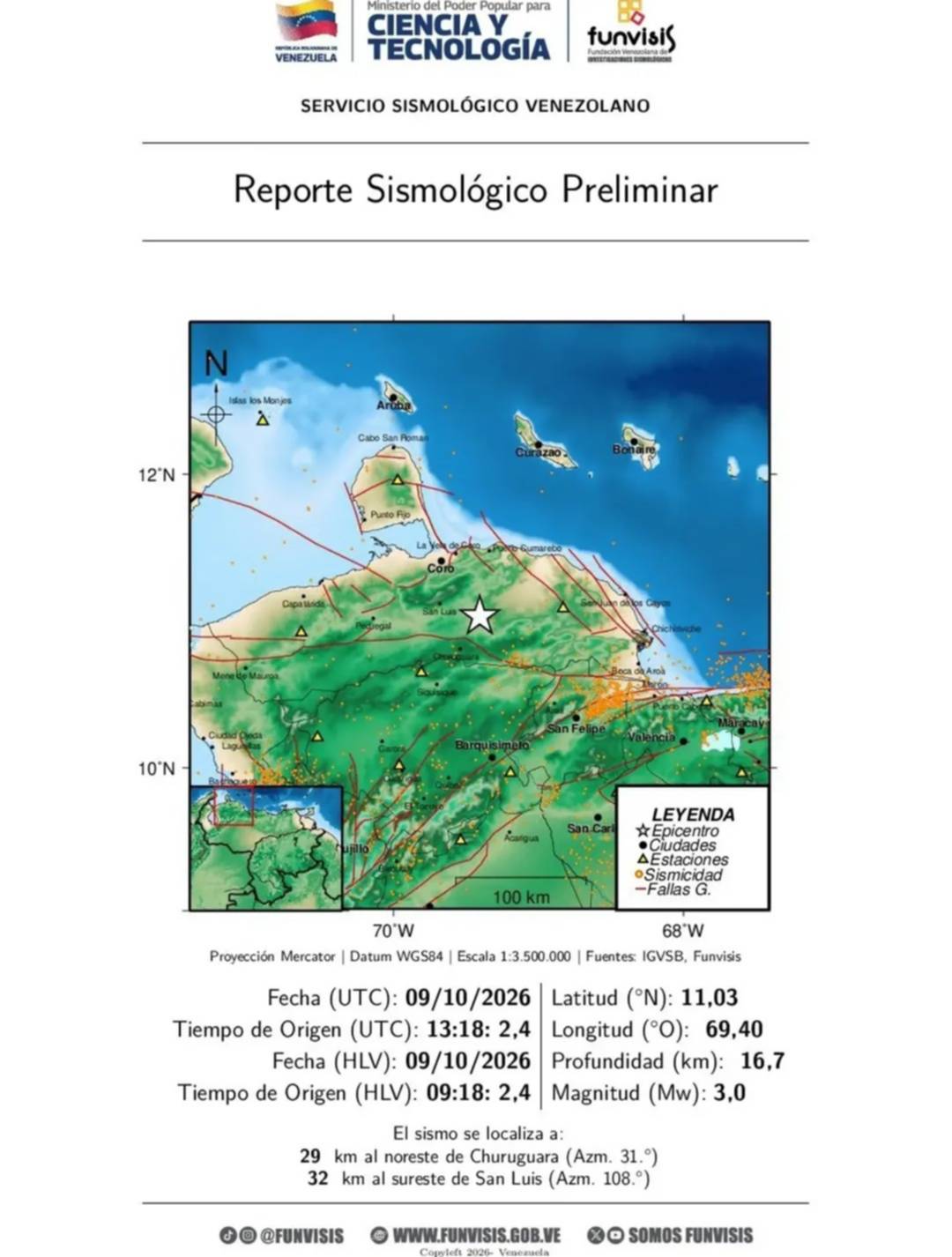 Temblores en las últimas horas en Venezuela: Funvisis reporta epicentros y magnitudes