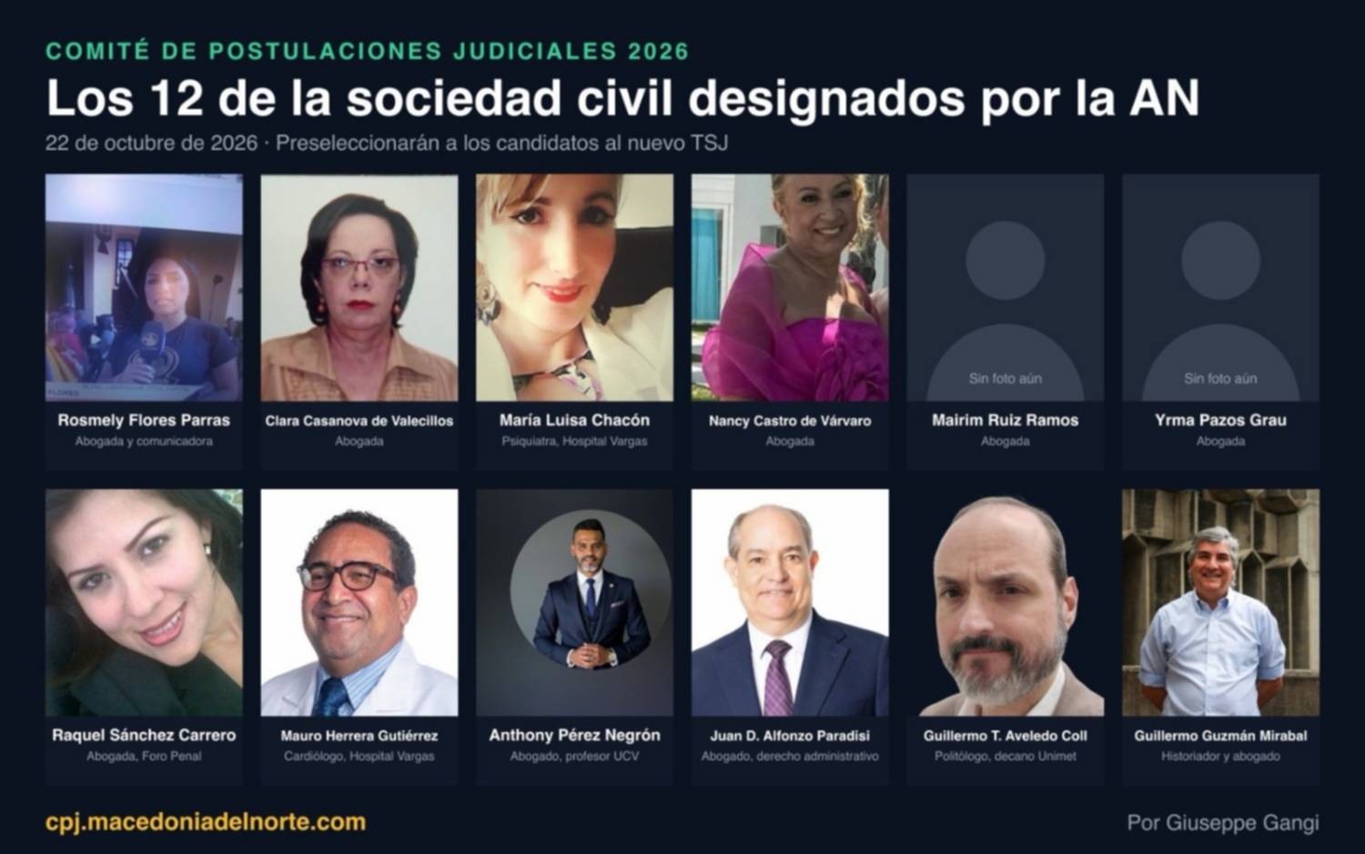 Comité de Postulaciones Judiciales: AN designa a los 12 miembros de la sociedad civil Comité de Postulaciones Judiciales: AN designa a los 12 miembros de la sociedad civil