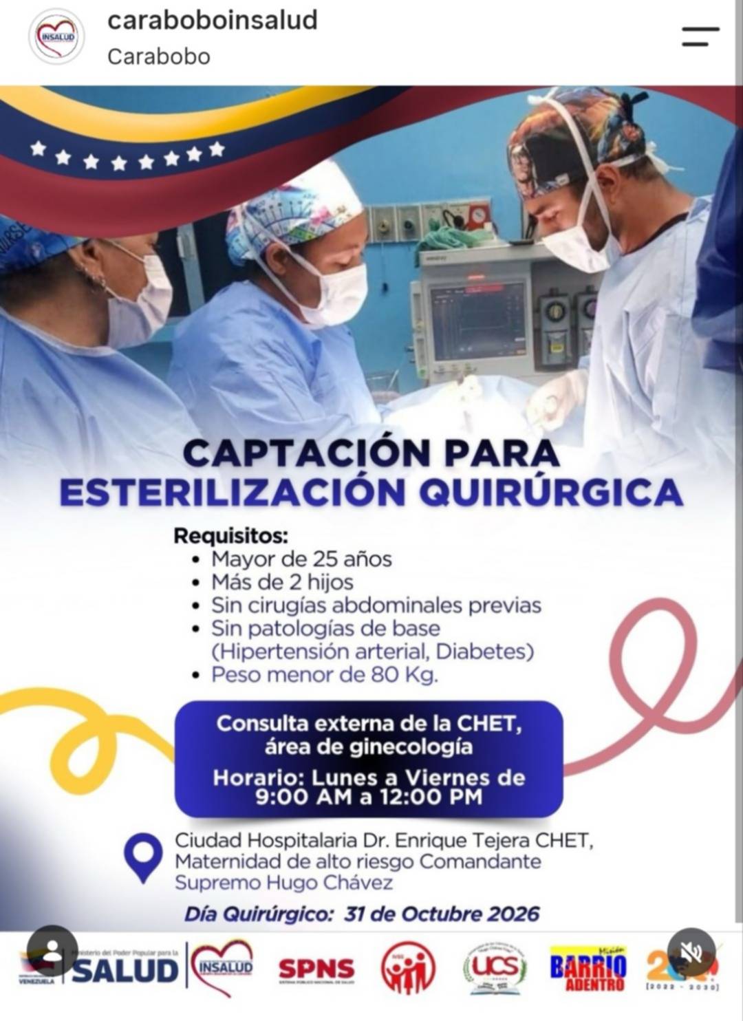 Anuncian jornada de esterilización para mujeres: conozca la fecha, ubicación y requisitos