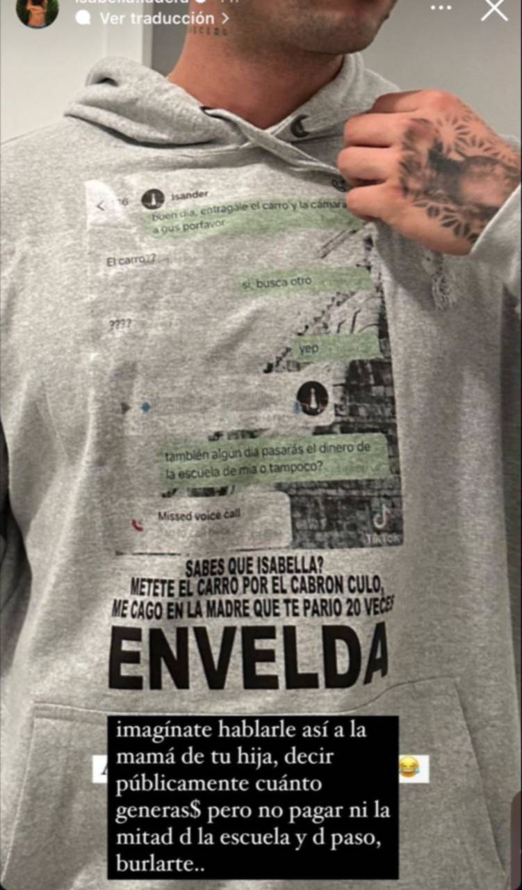 Isabella Ladera enfrenta al padre de su hija tras los audios filtrados  Isabella Ladera enfrenta al padre de su hija tras los audios filtrados