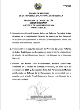 AN sancionará  Ley de Jueces de Paz este #7Nov