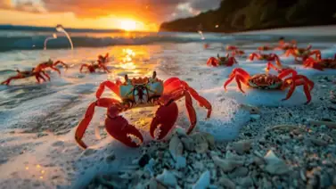 Conoce por qué se da la migración de cangrejos rojos en Australia Conoce por qué se da la migración de cangrejos rojos en Australia