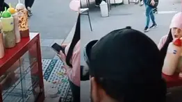Chilena destruye puesto de comida de un venezolano: el ataque quedó captado en video